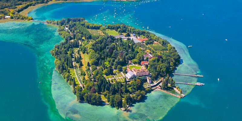 Insel Mainau Luftaufahme